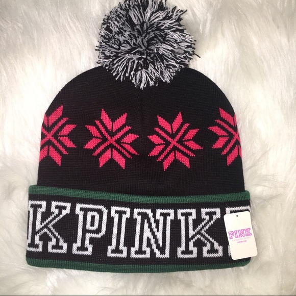 Victoria’s Secret PINK Beanie Pom Pom Hat - Picture 2 of 4